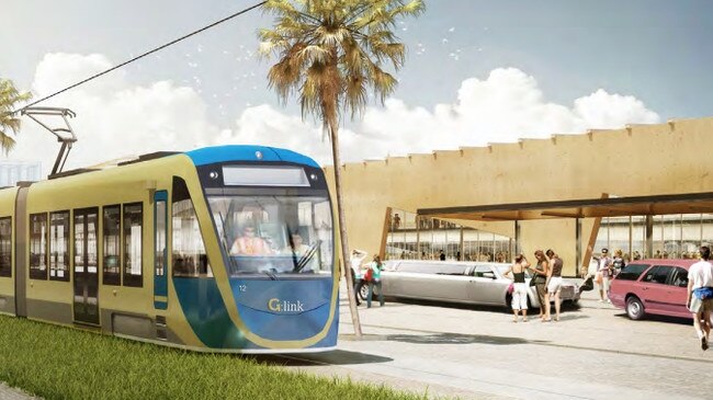 Plans for light rail at the Gold Coast Airport.