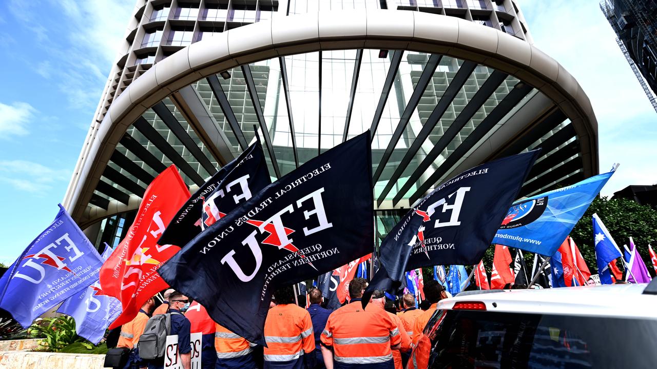 CFMEU, Public Servants Rally Outside Tower Of Power | Herald Sun