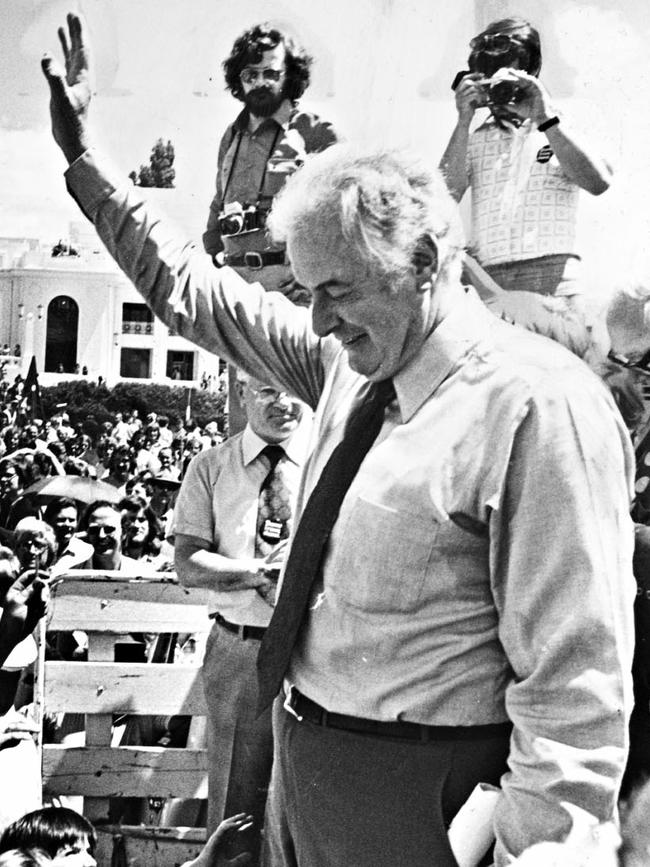 Gough Whitlam in 1975. Picture: Ross Duncan