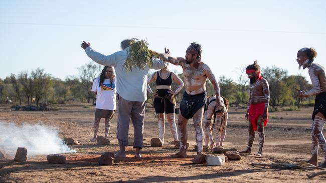 The ceremony is called 'Waddananggu' which translates to 'the talking' in Wirdi language and is named after the bora circle as a place for talking. Picture: Contributed