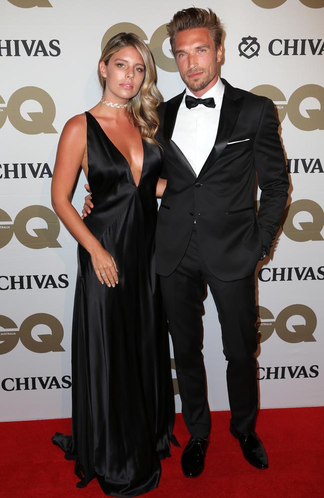 Natasha Oakley and her boyfriend Gilles Souteyrand at the GQ Men of the Year Awards held at the Ivy Ballroom in Sydney. Picture: Christian Gilles