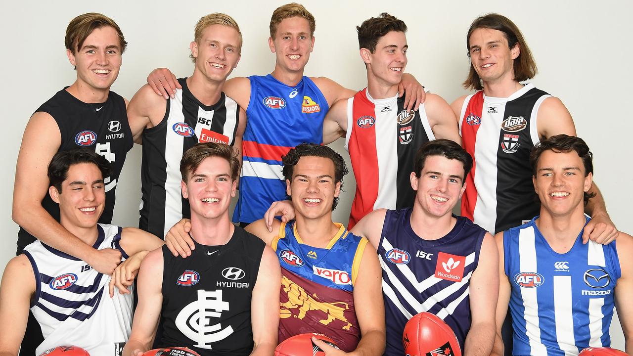 The 2017 AFL draft top 10. Picture: Getty Images