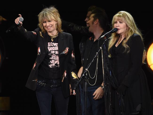 New BFFs Chrissie Hynde and Stevie Nicks on tour. Picture: Gary Gershoff/Getty