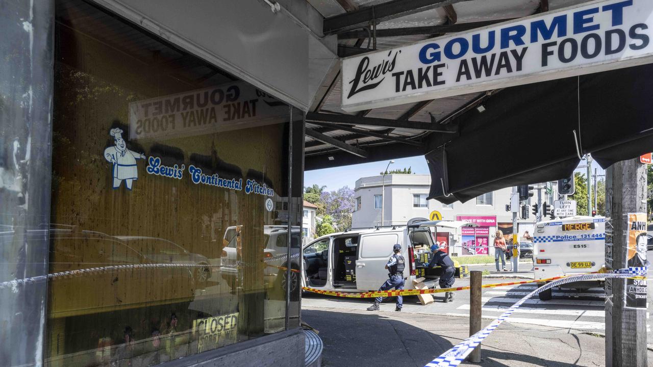 Lewis’ Continental Kitchen was severely damaged in the fire. Picture: NewsWire / Monique Harmer.