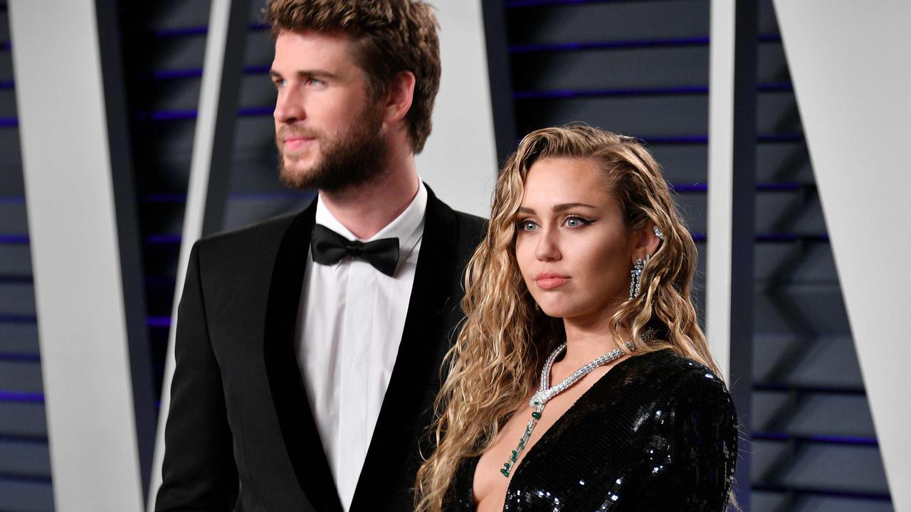 Hemsworth and Cyrus first met in 2009. Picture: AFP.