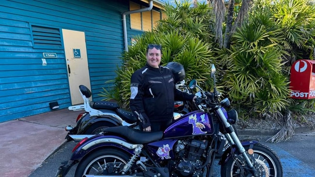 Liam Leonard's wife bought this customised purple bike from Braaap. Image: Supplied