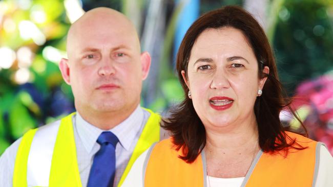 Treasurer Curtis Pitt with Premier Annastacia Palaszczuk