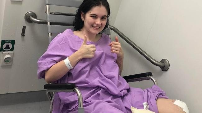 Victim of a Crestmead car crash Summer Mills recovers in hospital. Picture: Facebook