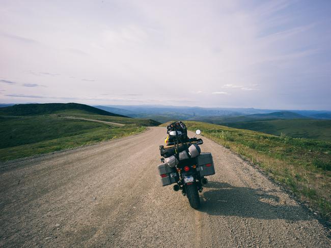 The dirt “highway” known as the Top of the World. Picture: Sebastiaan de With