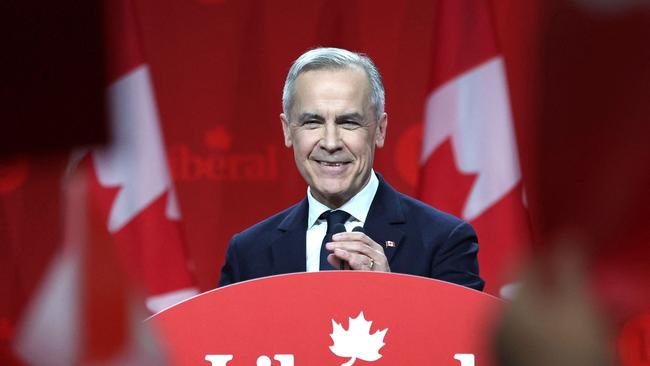 Canada's incoming Prime Minister Mark Carney speaks after being elected as the new Liberal Party leader, in Ottawa on March 9, Picture: AFP