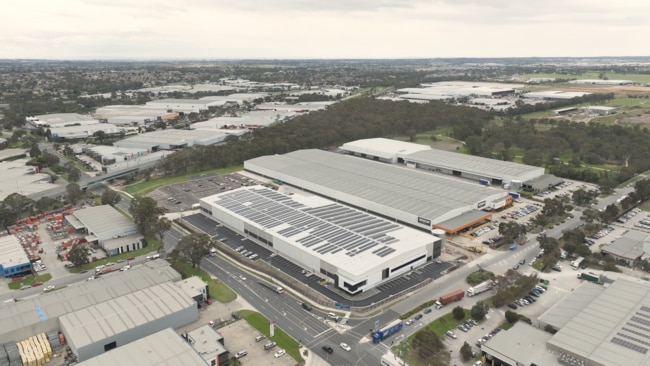 Aerial view of Pure Dairy's new Dandenong South processing site