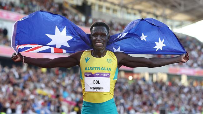 Peter Bol took silver at the Birmingham Commonwealth Games last year. Picture: Michael Klein.