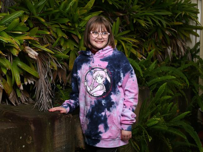 Hayley Rayner, 10, of Mount Gravatt East lives with a stutter and is participating in a clinical trial called the Genetics of Stuttering Study. Picture: David Clark