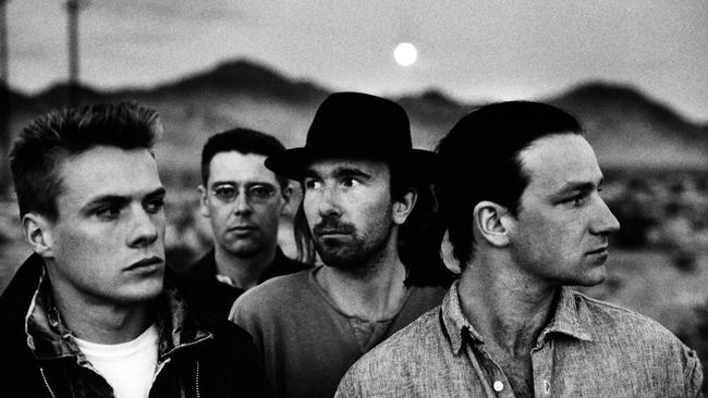 Larry Mullen, Adam Clayton, The Edge and Bono in a 1987 photo.