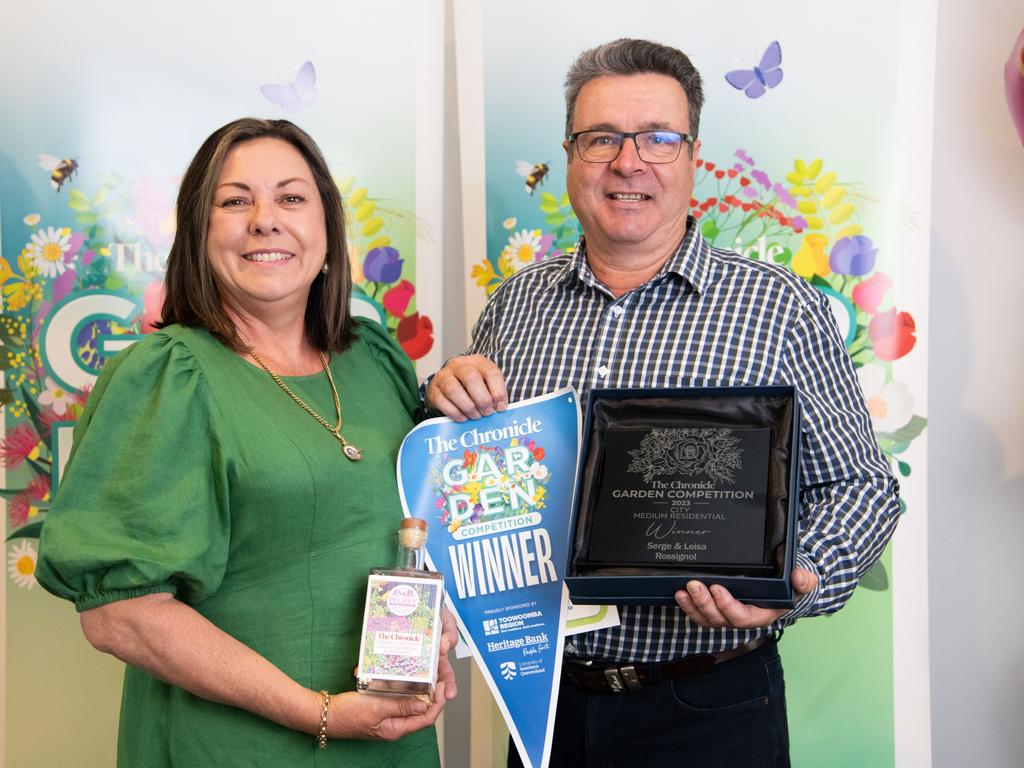 City Medium Residential, winners, Leisa and Serge Rossignol. Chronicle Garden Competition awards presentation was held at Oaks Toowoomba Hotel.Thursday September 14, 2023