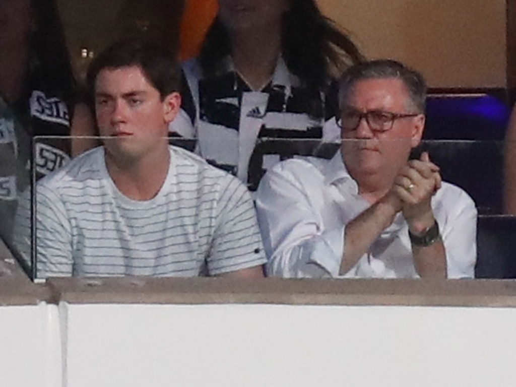 Eddie McGuire and his son Joseph.
