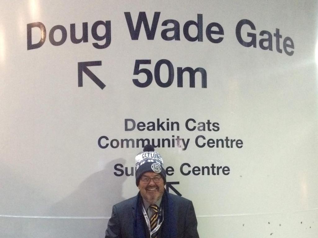 Doug Wade now has a gate at GMHBA Stadium.