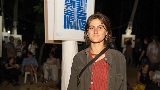 Taya Mikah Solomon at the Gapan Gallery of Garma Festival on Friday August 2023. Picture: Pema Tamang Pakhrin