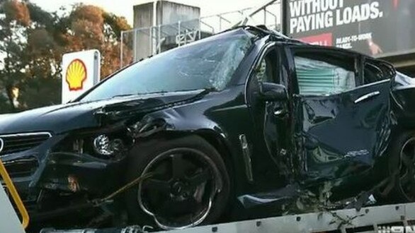 Jason Wylie's black Holden Commodore after Harold Chatfield died in July 2018.