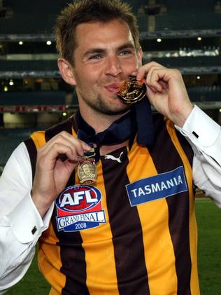 Luke Hodge with his 2008 Norm Smith Medal.