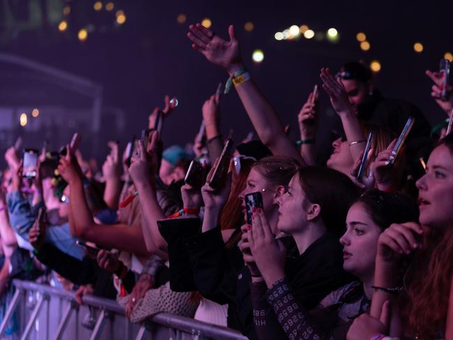 BYRON BAY, AUSTRALIA - Newswire Photos, 22 JULY 2023: Splendour in the Grass 2023: Flume plays to crowds at Splendour in the Grass, Saturday night. Picture: NCA Danielle Smith / Newswire