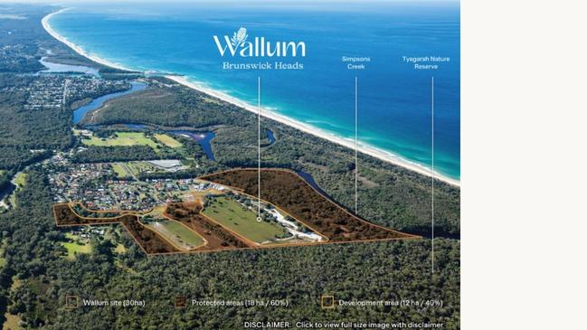 The Wallum development site at Brunswick Heads. Picture: Save Wallum