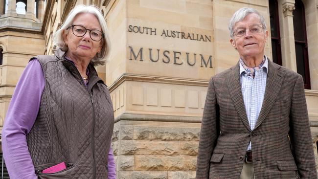 Antony and Mary Lou Simpson. are threatening to withdraw a $1m donation to the museum they say has been mishandled. Unhappy with changes proposed to museum reducing its scientific research. 23 August 2024. Picture: Dean Martin