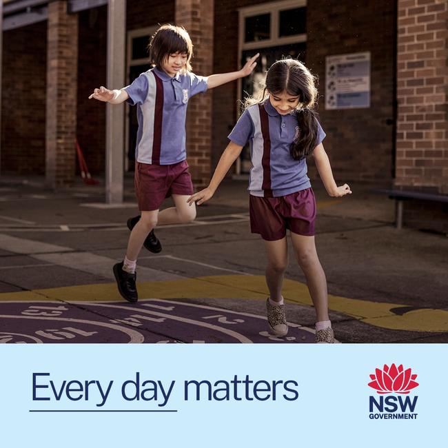 One of the social media ads the NSW government will use as part of a campaign to boost school attendance. Every Day Matters. Picture: NSW Gov