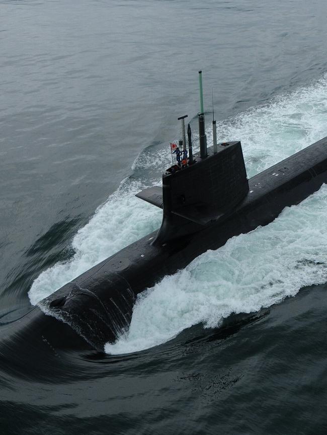 A Soryu class submarine at sea, proposed by Japan for Australia’s navy.