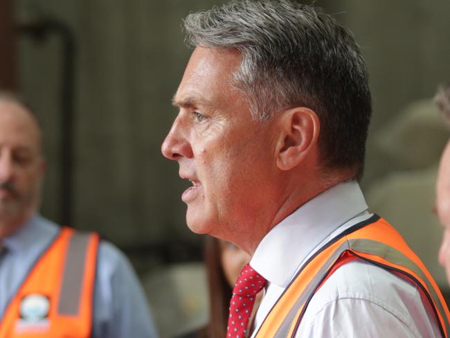 SYDNEY, AUSTRALIA - NewsWire Photos - 06 MARCH 2025:Deputy Prime Minister Richard Marles visits Hycast Metals Pty Ltd in Smithfield and addresses the press.Picture: Christian Gilles / NewsWire