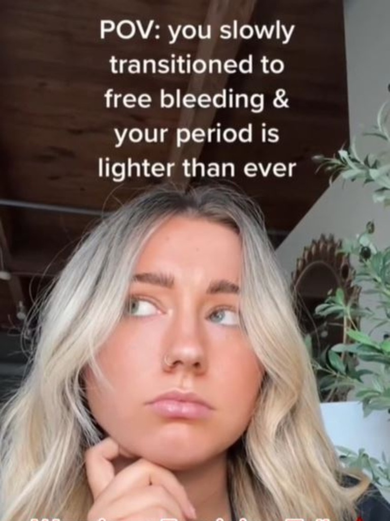 I tried free bleeding in period underwear #BleedingWhileTrans