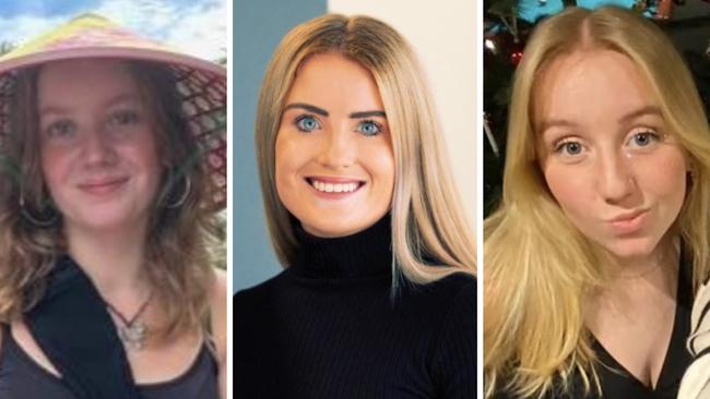 Freja Vennerveld Sorensen, 21, Simone White, 28, and Anne Sofie Coyman, 20. Picture: Supplied