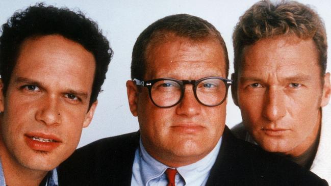 With The Drew Carey Show castmates Diedrich Bader (left) and Ryan Stiles.