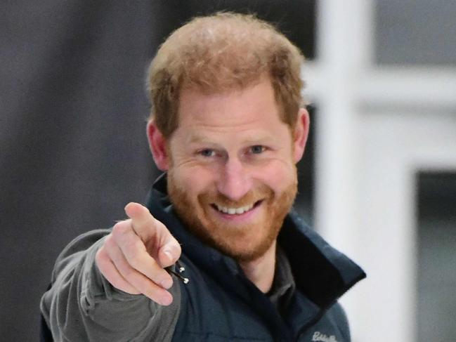 Britain's Prince Harry, Duke of Sussex, attends the "Invictus Games Vancouver Whistler 2025's One Year to Go" winter training camp in Whistler, British Columbia, Canada, February 16, 2024. (Photo by Don MacKinnon / AFP)