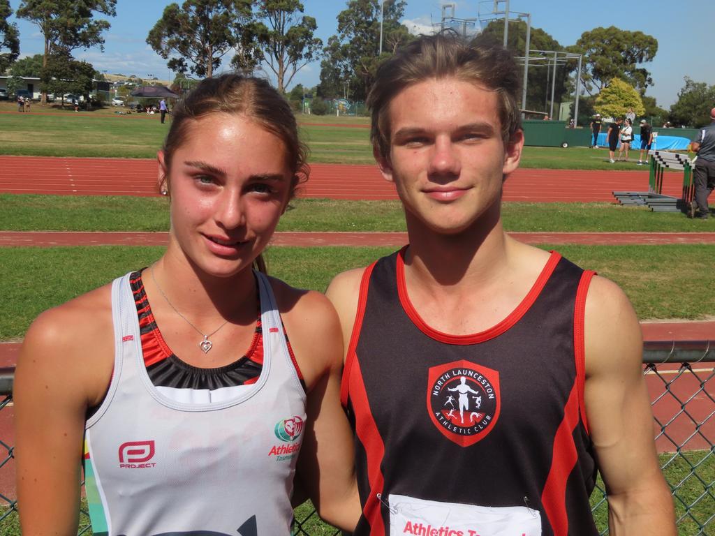 Izzy Wing and Lachlan Colgrave. Picture: Jon Tuxworth