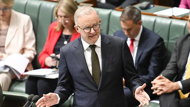 Anthony Albanese during Question Time at Parliament House in Canberra. Picture: Martin Ollman/NewsWire