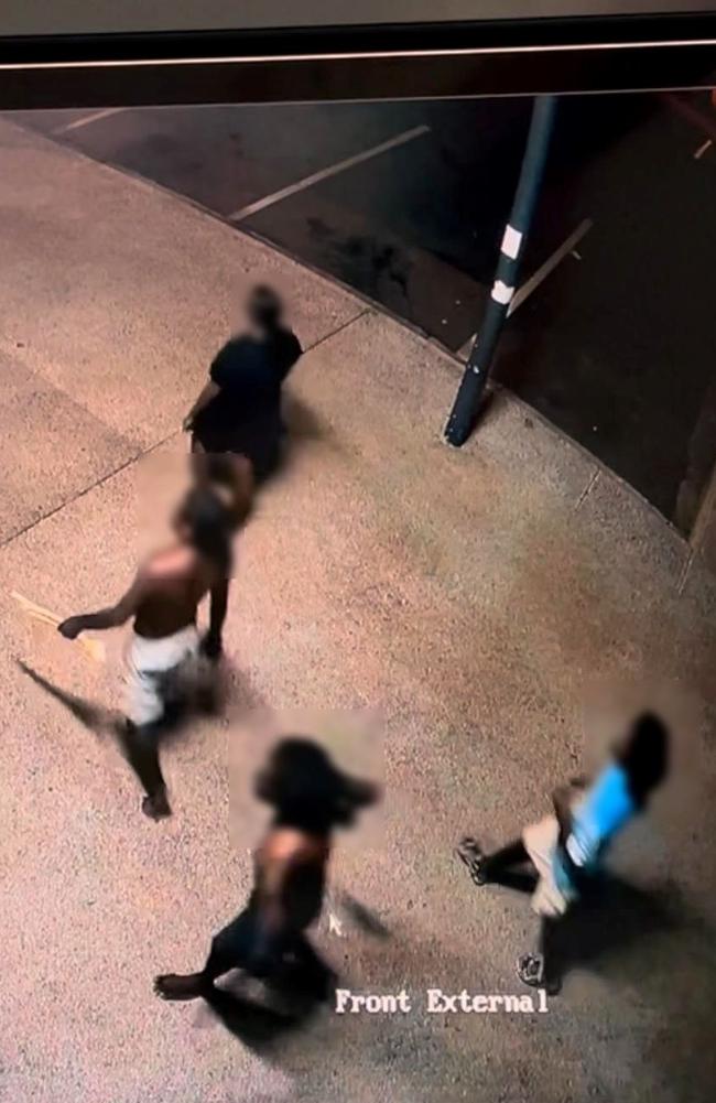 CCTV allegedly from the moments surrounding a fatal assault at Rapid Creek Shopping Village on Tuesday night, March 7. Picture: Supplied