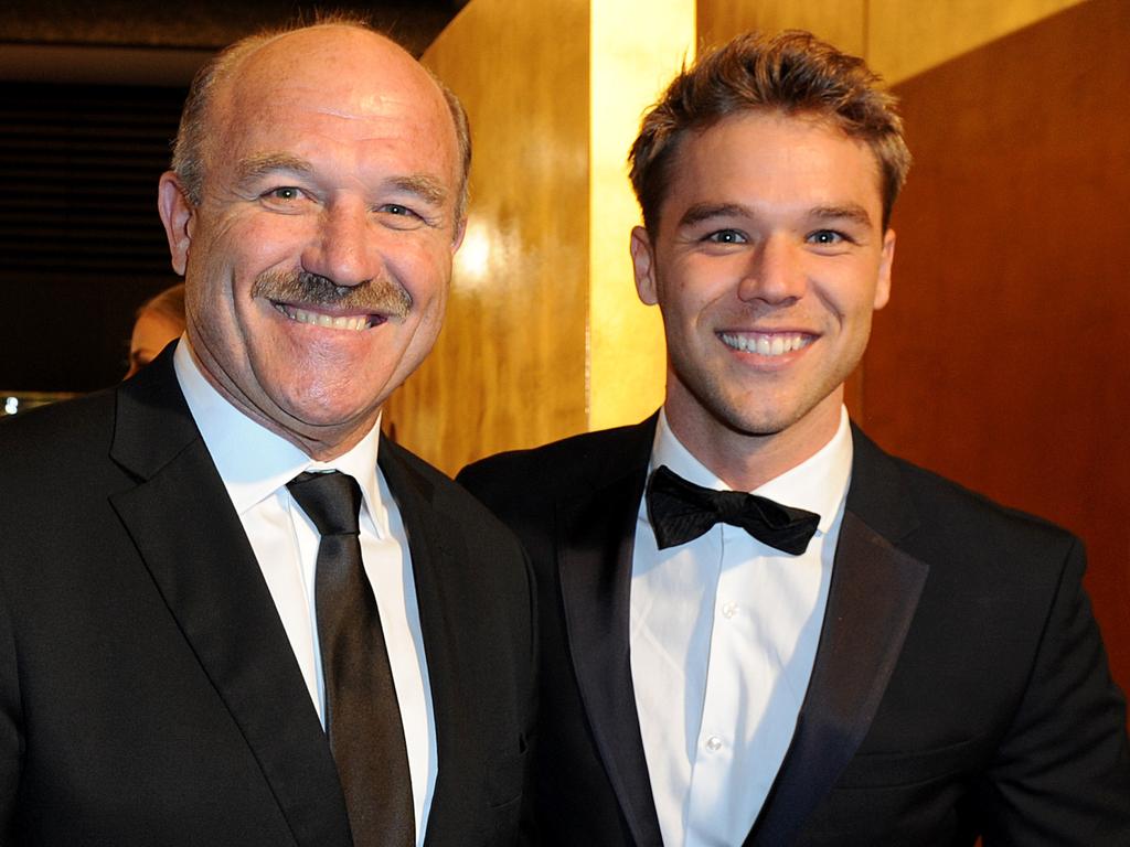 Wally and Lincoln Lewis at the 2014 Logie Awards