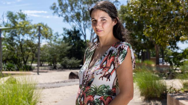 Expectant mum Danielle Mulhall is planning to fly interstate to have her baby. Picture: Pema Tamang Pakhrin