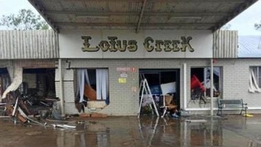 The Lotus Creek Roadhouse after it was damaged by Cyclone Debbie in 2017.