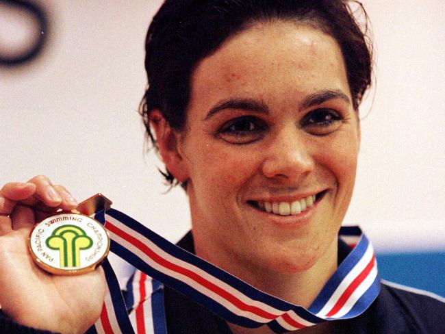 Sam Riley won gold at the 1997 Pan Pacific Championships in Japan.