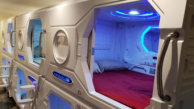 Space pods are available to rent for an alarming $900 per month. Source: Facebook/Frank Chan