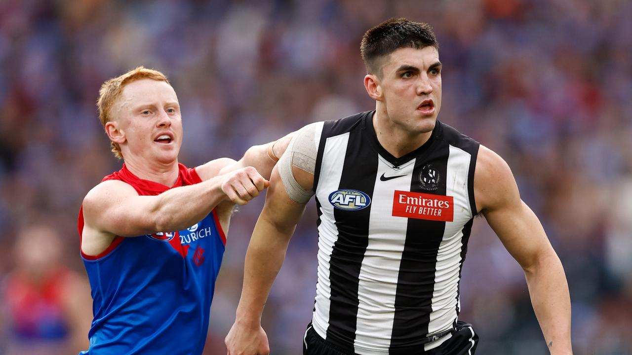 Maynard in action for the Pies. Photo by Michael Willson/AFL Photos via Getty Images