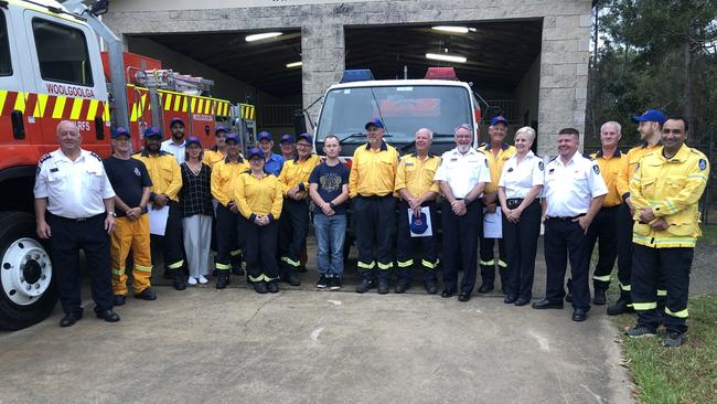 Members of the Woolgoolga RFS brigade get their Premier's citations in December for work during the 2019/20 bushfire season.