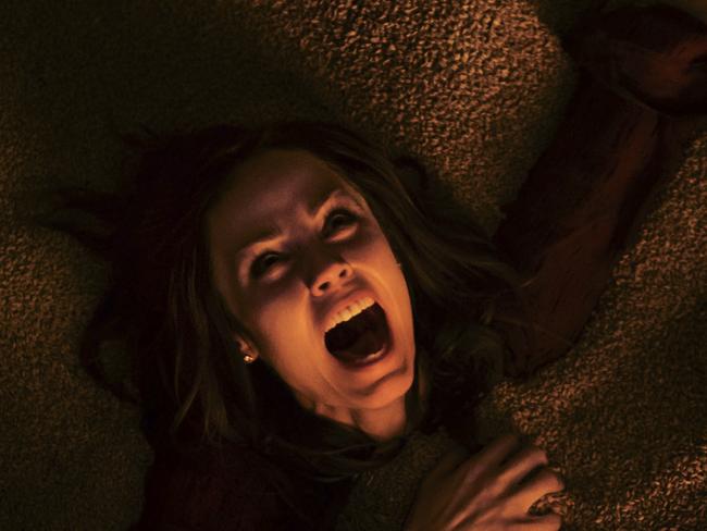 This image released by Lionsgate shows Laura Vandervoort in the horror film, "Jigsaw." (Brooke Palmer/Lionsgate via AP)