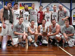 BACK: The Bundaberg Bulls will defend their Central Queensland Basketball League title next month, with the Bears, after winning last years inaugural title. Picture: Brian Cassidy