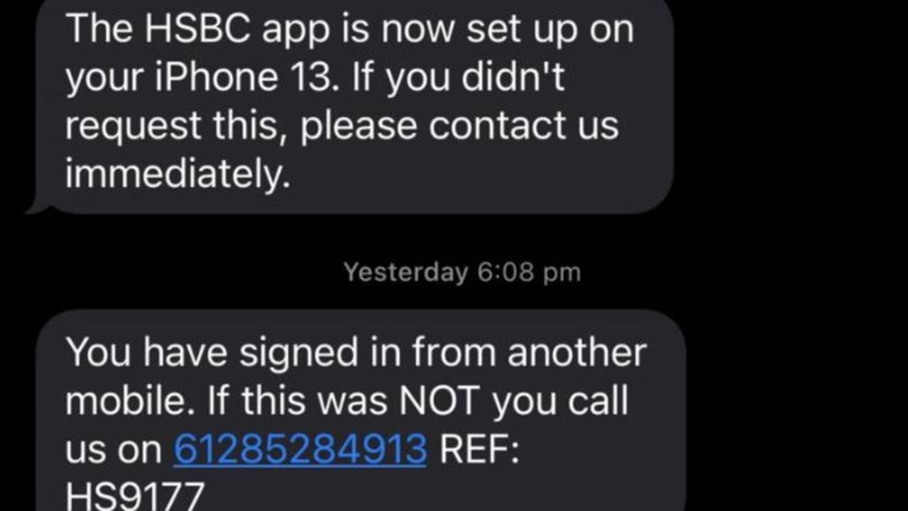 Mr Chin fell for the scam as the message hackers initially sent him appeared in the same thread as official communication from the bank. Picture: Supplied