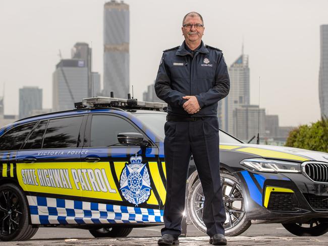 Road safety Police Commissioner Glenn Weir is warning about drink-driving risks this New Year period. Picture: Jason Edwards