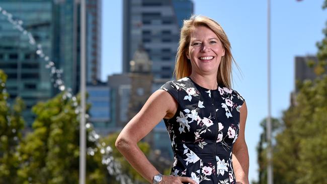 Business SA chair Nikki Govan in Victoria Square. Picture: Naomi Jellicoe