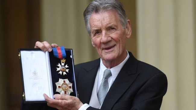 Michael Palin displays his Most Distinguished Order of St Michael and St Georgebefore he decided it was offensive.